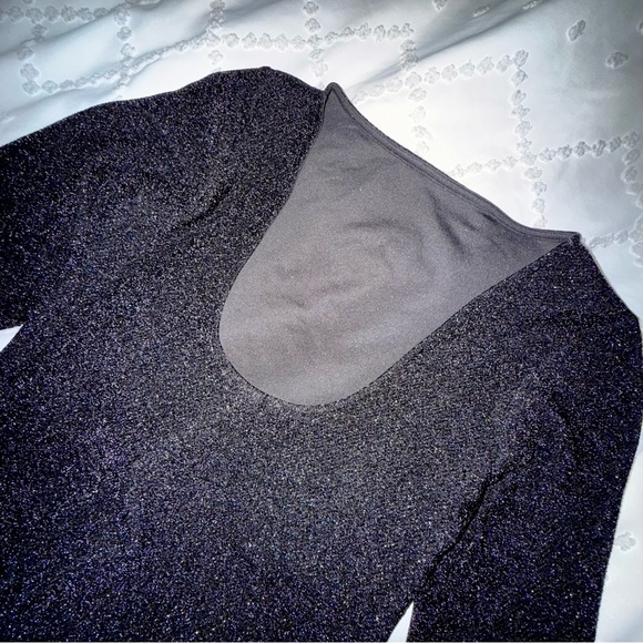 NWT: Sparkly Black Long Sleeve Dress for Night Out - Picture 3 of 4